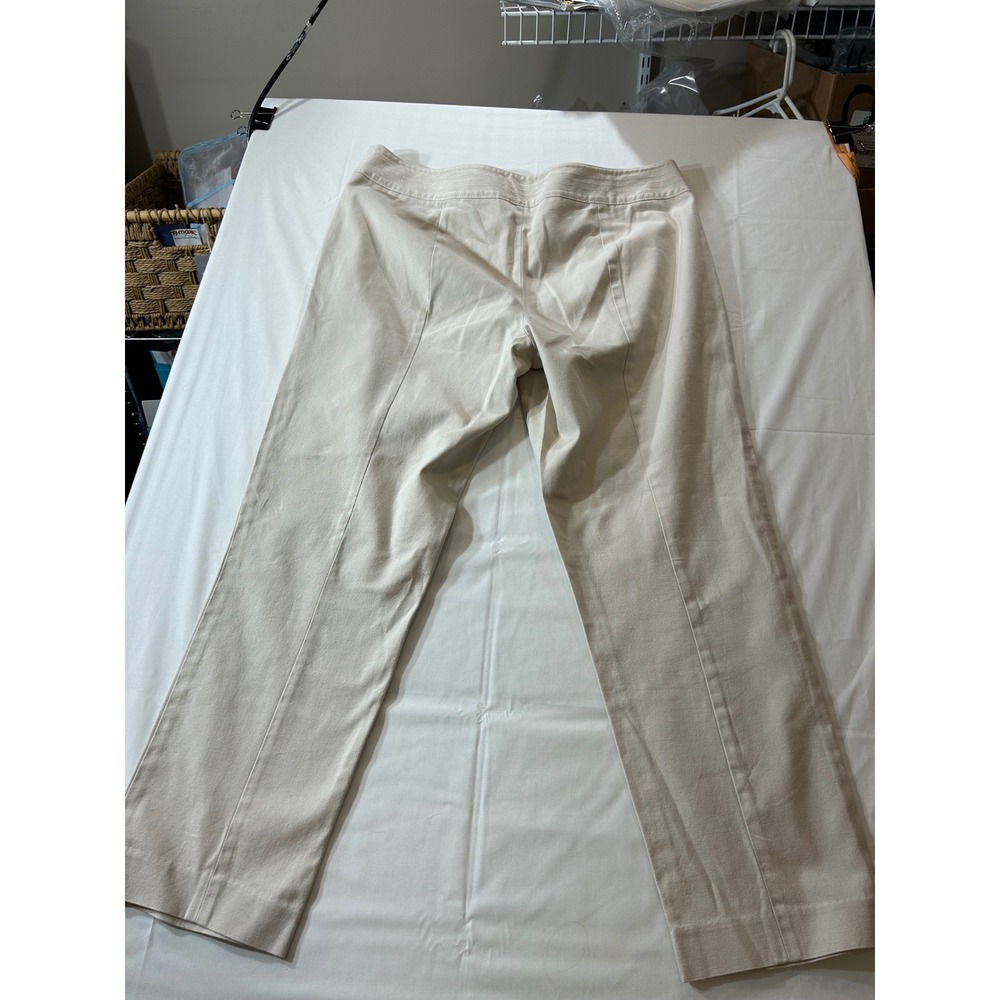 Talbots Signature Heritage Beige Cotton Stretch Straight Leg Pants Size 10/11